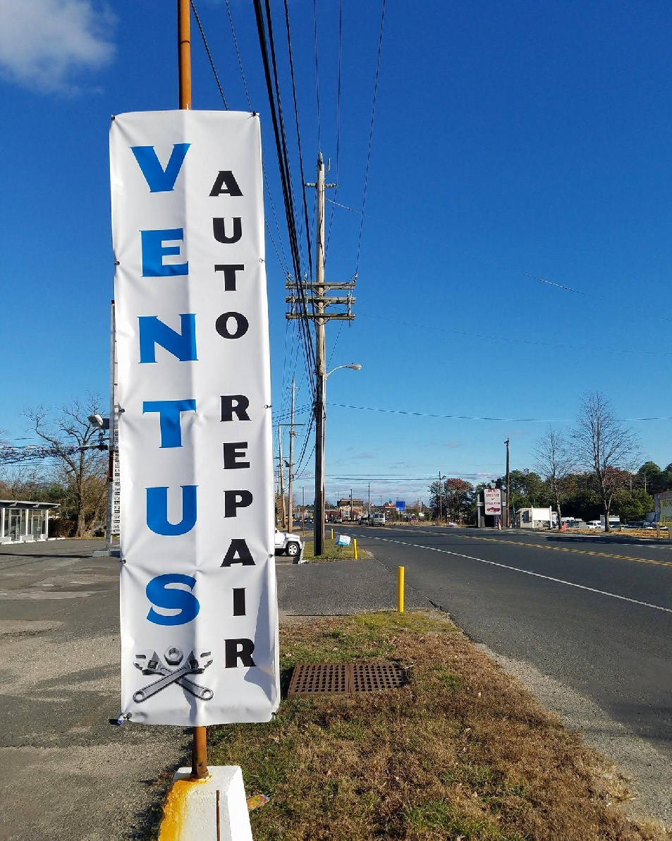 Ventus banner near main road